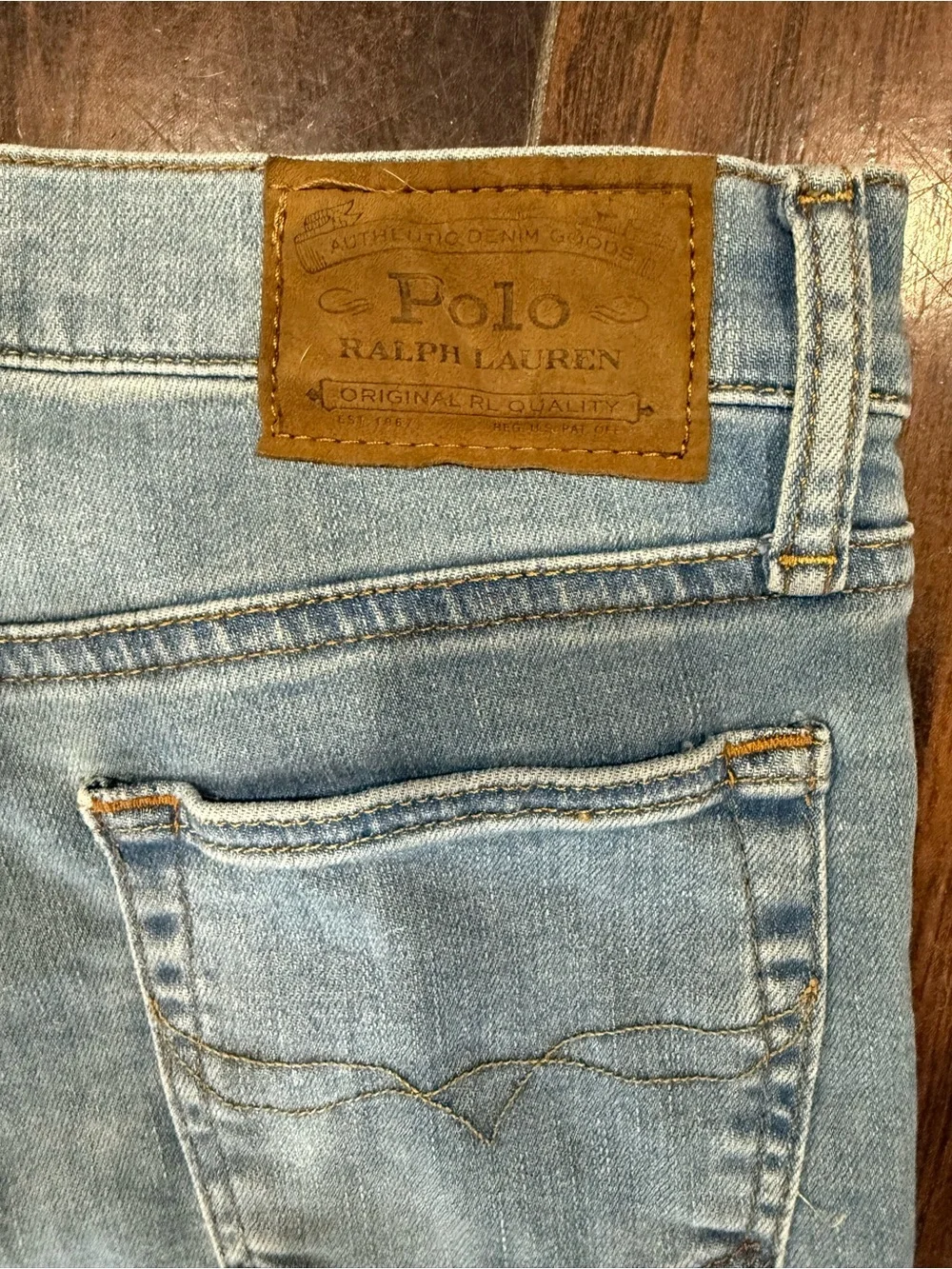 Polo Ralph Lauren Eldridge Skinny Boys Jeans 14 Light Wash Denim